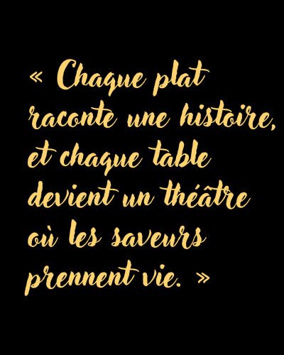 Chaque plat raconte un histoire