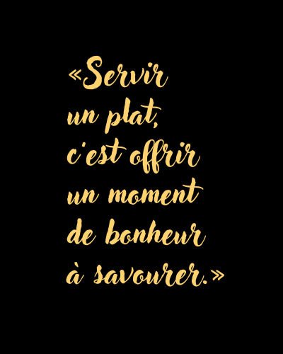 Servir un plat, c'est offrir un moment de bonheur à savourer